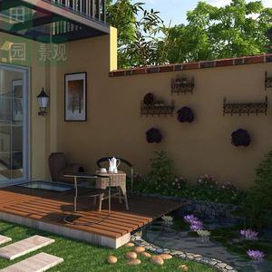 私家庭院设计别墅景观屋顶露台花园设计方案园林动画施工图效果图